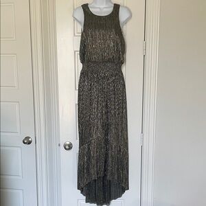 Banana Republic Metallic High Low Dress